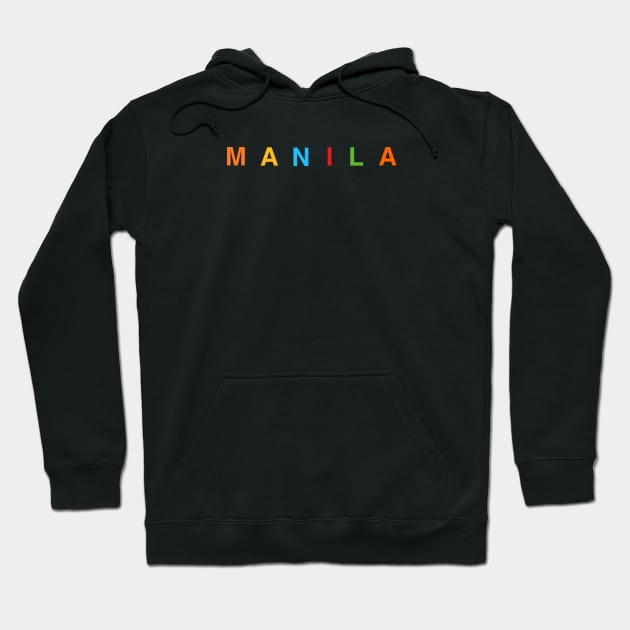 MANILA RAINBOW LETTERS Hoodie by Aydapadi Studio